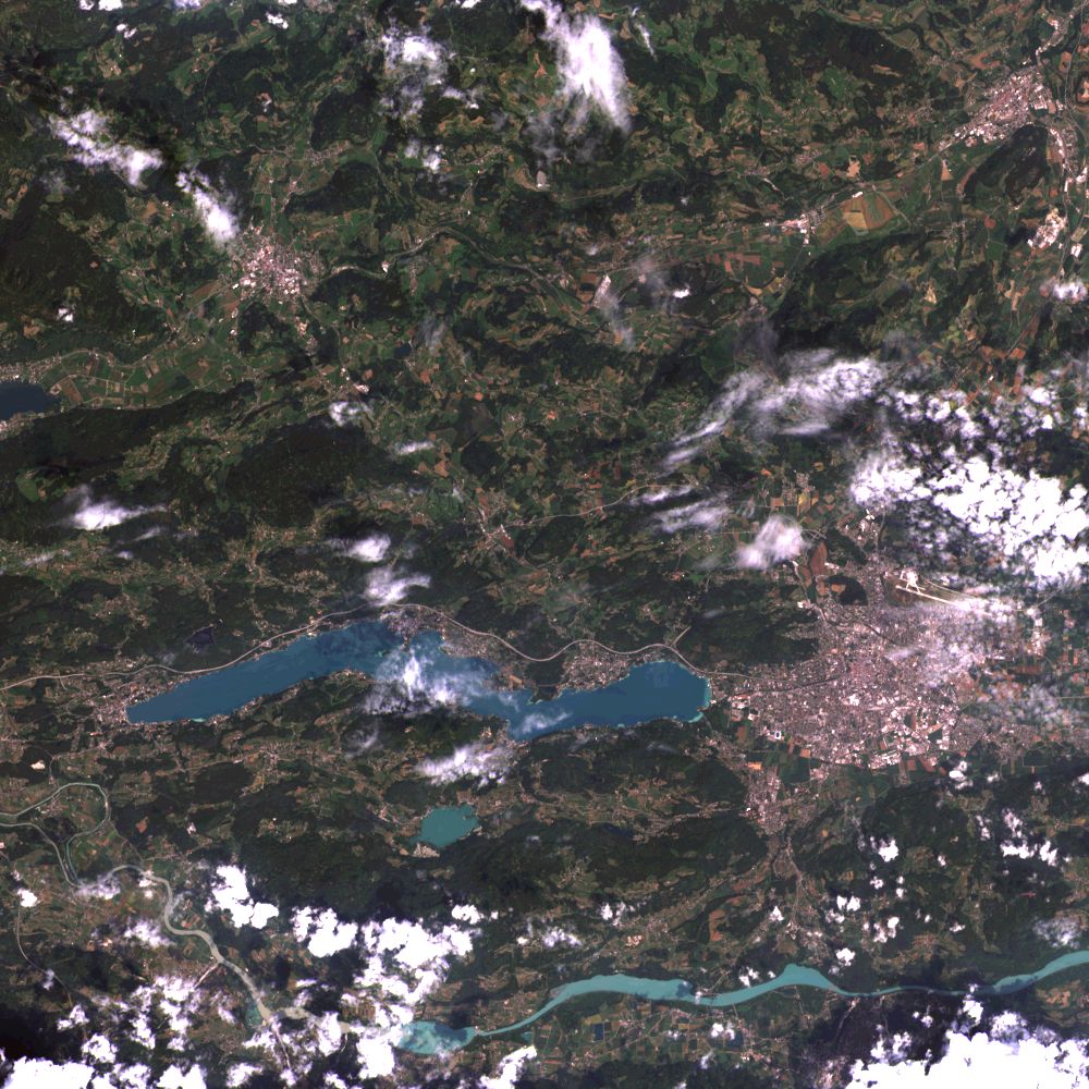 Mittelkärnten, Landsat 8 Aufnahme, OLI vom 11.07.2013 Richtigfarbenkomposite